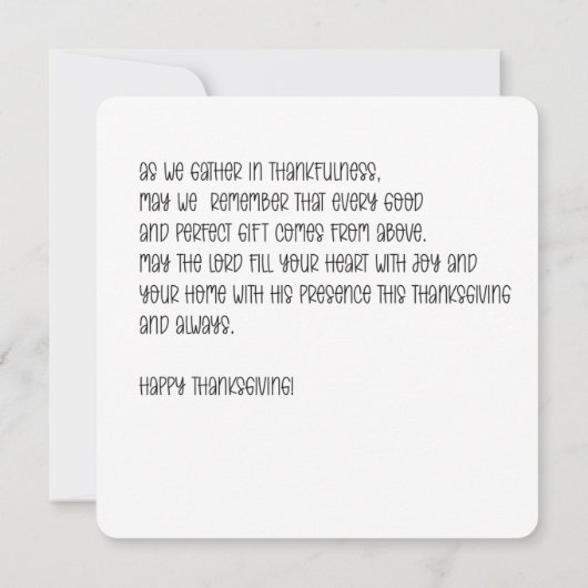 Cute squirrel thanksgiving card  カード (裏面)