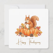 Cute squirrel thanksgiving card  カード (正面)