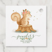 Cute Squirrel wildlife baby hello party フェイバータグ (裏面)