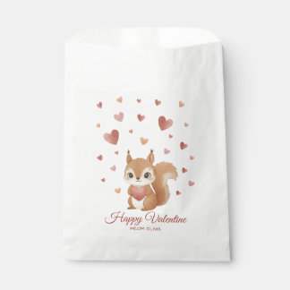 Cute Squirrel with Heart Valentine's Day フェイバーバッグ
