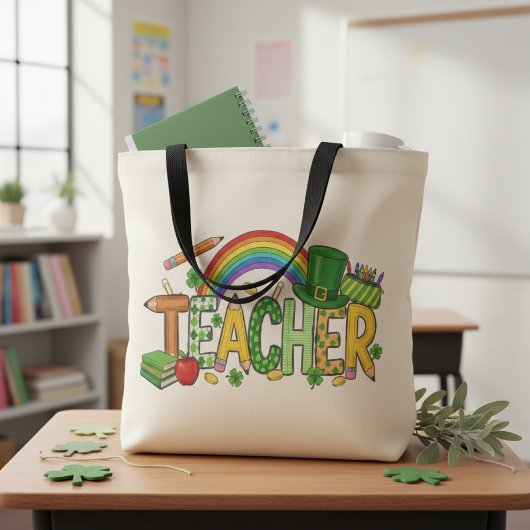 Cute St. Patrick’s Day Gift Lucky to Teach Teacher トートバッグ