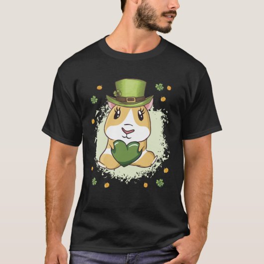 Cute St Patrick s Day Guinea Pig Tシャツ (正面)