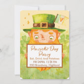 Cute St. Patrick’s Day Party Invitation 招待状 (正面)