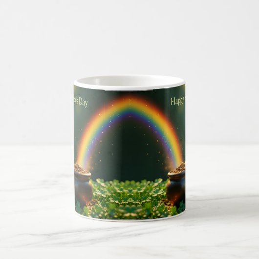 Cute St. Patrick’s Day Teddy Bear コーヒーマグカップ (中央)