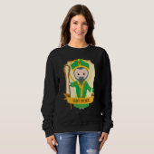 Cute St Patricks Day Catholic Women Kids Girls Iri スウェットシャツ (正面フル)