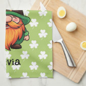 Cute St. Patrick's Day Lucky Leprechaun Gnome  キッチンタオル (四つ折り)