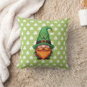 Cute St. Patrick's Day Lucky Leprechaun Gnome クッション (ブランケット)