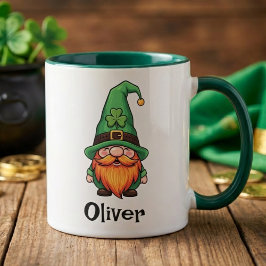 Cute St. Patrick's Day Lucky Leprechaun Gnome  マグカップ