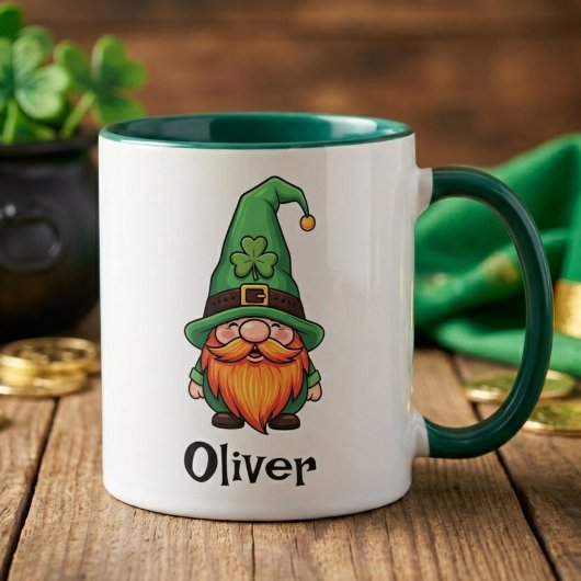 Cute St. Patrick's Day Lucky Leprechaun Gnome  マグカップ