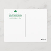 Cute St. Patrick's Day puppy ポストカード (裏面)