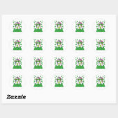 Cute St Patricks Day Unicorn Lepricorn Shamrock ラウンドシール (シート)