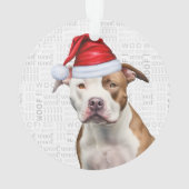 Cute Staffordshire Dog Holiday Christmas Photo オーナメント (裏面)