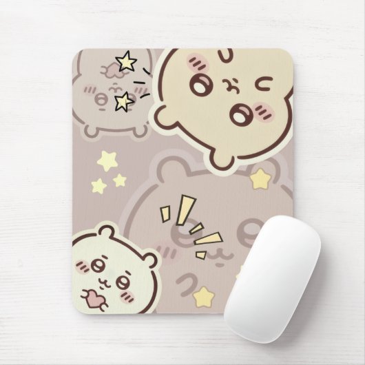 Cute Starry Bunny Pattern Gaming Mousepad マウスパッド (マウス)