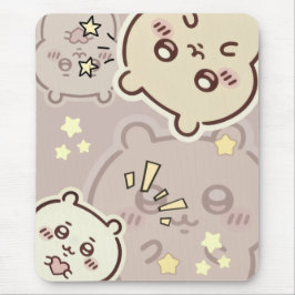 Cute Starry Bunny Pattern Gaming Mousepad  マウスパッド