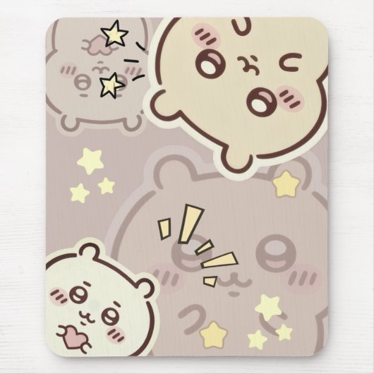 Cute Starry Bunny Pattern Gaming Mousepad  マウスパッド (正面)