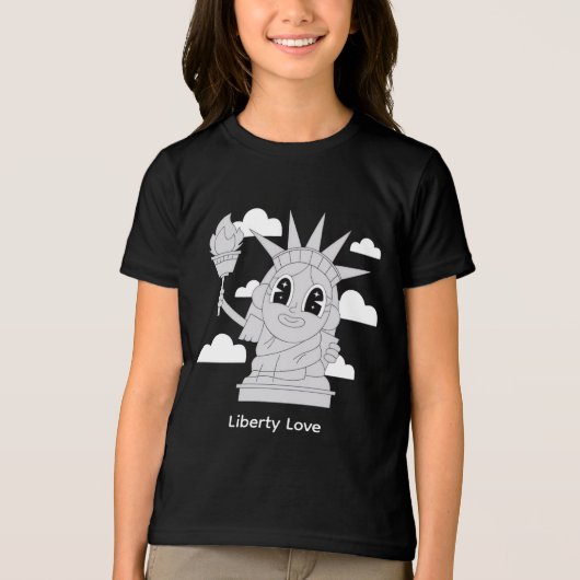 Cute Statue of Liberty トライブレンドＴシャツ (正面)