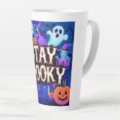 Cute stay spooky halloween カフェラテマグ (右アングル)
