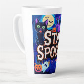 Cute stay spooky halloween カフェラテマグ (左アングル)