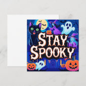 Cute stay spooky halloween 招待状 (正面/裏面)