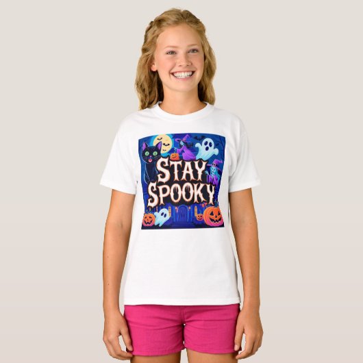 Cute stay spooky halloween tシャツ (正面フル)