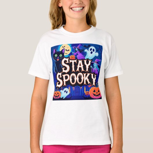 Cute stay spooky halloween tシャツ (正面)
