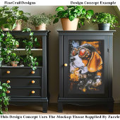 Cute Steampunk Beagle Dog Aviator EZ1L Decoupage 薄葉紙