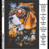 Cute Steampunk Beagle Dog Aviator EZ1L Decoupage 薄葉紙