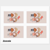 Cute sticker  長方形シール (シート)