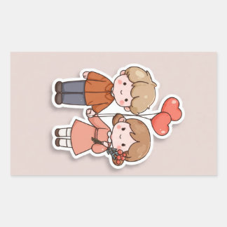 Cute sticker  長方形シール
