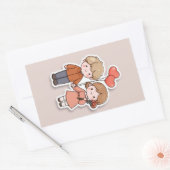 Cute sticker  長方形シール (封筒)
