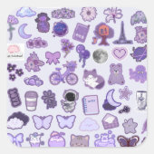 Cute Stickers スクエアシール (正面)