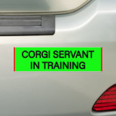 Cute  stickers for Corgi servant バンパーステッカー (車上)