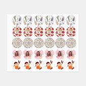 Cute stickers girls  ラベル (シート)