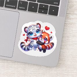 Cute Stickers Red Panda Snow Leopard Kawai Sticker シール