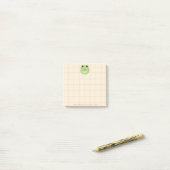 Cute Sticky notes with a frog with an apple ポストイット (デスク上)