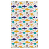 Cute sting ray and manta ray fish pattern スモールペーパーバッグ (裏面)