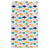 Cute sting ray and manta ray fish pattern スモールペーパーバッグ (正面)