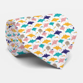 Cute sting ray and manta ray fish pattern ネクタイ (ロール)