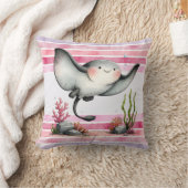 Cute Stingray Underwater Kids’ Beach Design クッション (ブランケット)