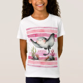 Cute Stingray Underwater Kids’ Beach Design Tシャツ (正面)