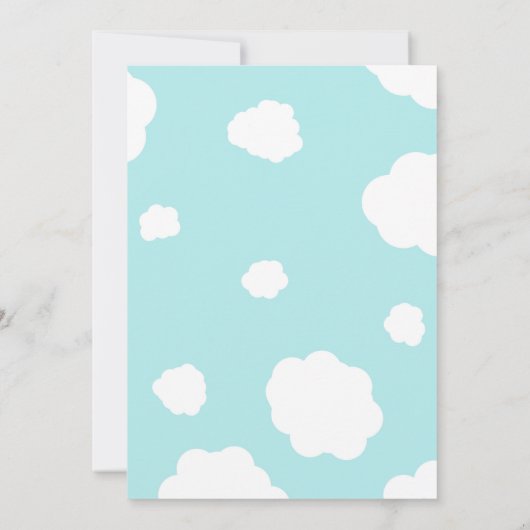 Cute Stork Baby Shower Invitation 招待状 (裏面)