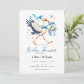 Cute Stork With Baby 招待状 (スタンド正面)