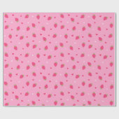 Cute Strawberries Hearts Love Berries Valentines ラッピングペーパー (フラット)