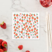 Cute Strawberries Paper Napkins スタンダードカクテルナプキン (インサイチュ)