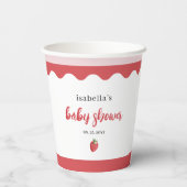 Cute Strawberry Baby Shower 紙コップ (裏面)