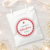 Cute Strawberry Baby Shower Favor フェイバーバッグ (クリップ留めされた状態)