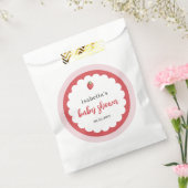Cute Strawberry Baby Shower Favor フェイバーバッグ (封をした状態)