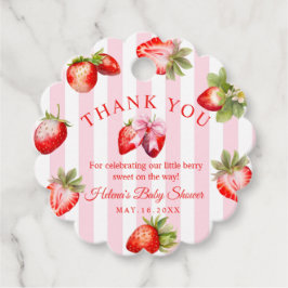Cute Strawberry Baby Shower Favor Gift Tag フェイバータグ