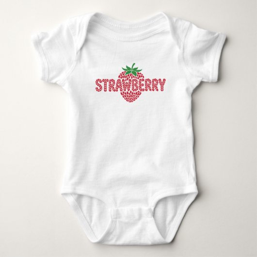 Cute Strawberry Baby Style ベビーボディスーツ (正面)