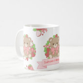 Cute Strawberry Bear Birthday Mug コーヒーマグカップ (正面左)